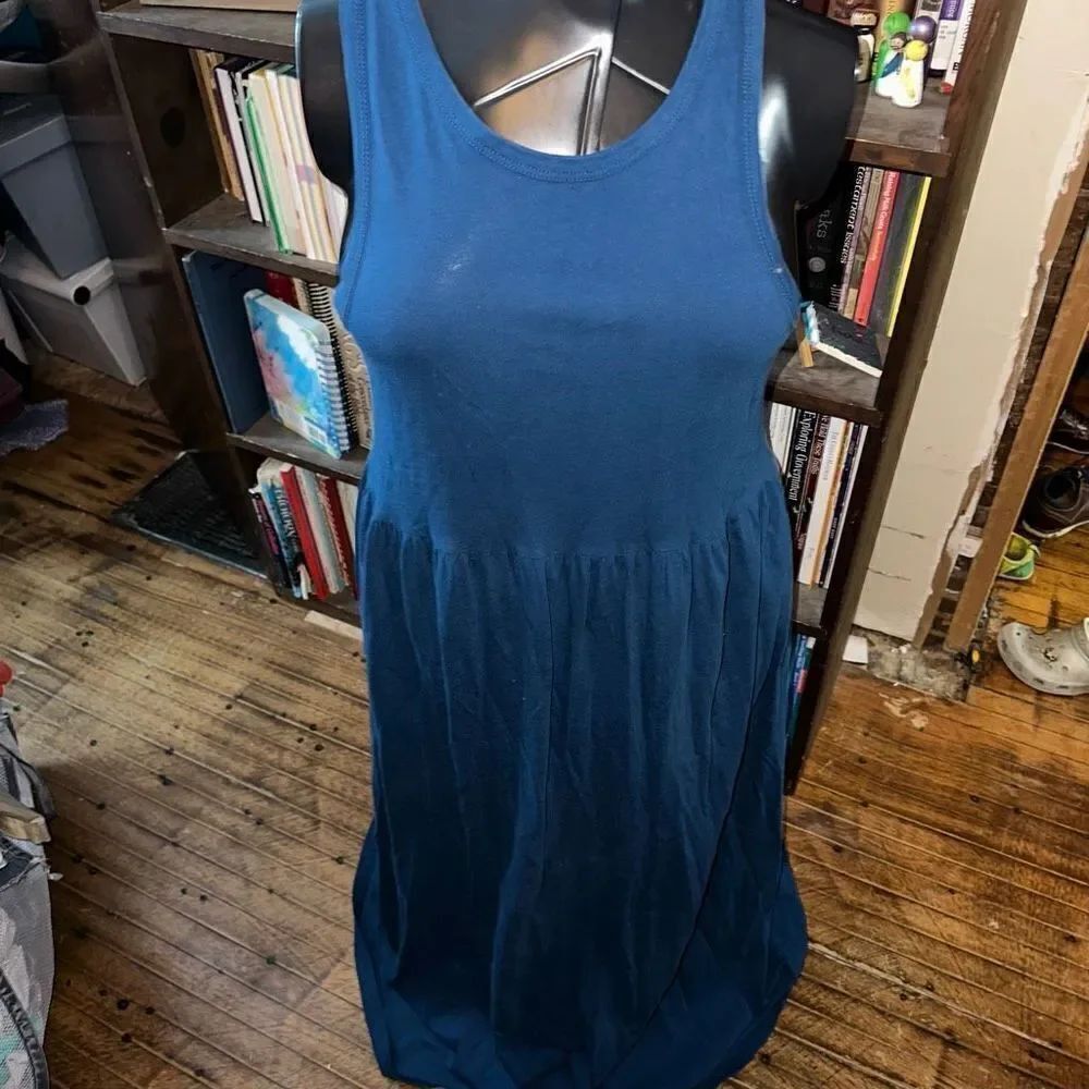 J Crew turquoise knit layered M resortwear flowy sundress